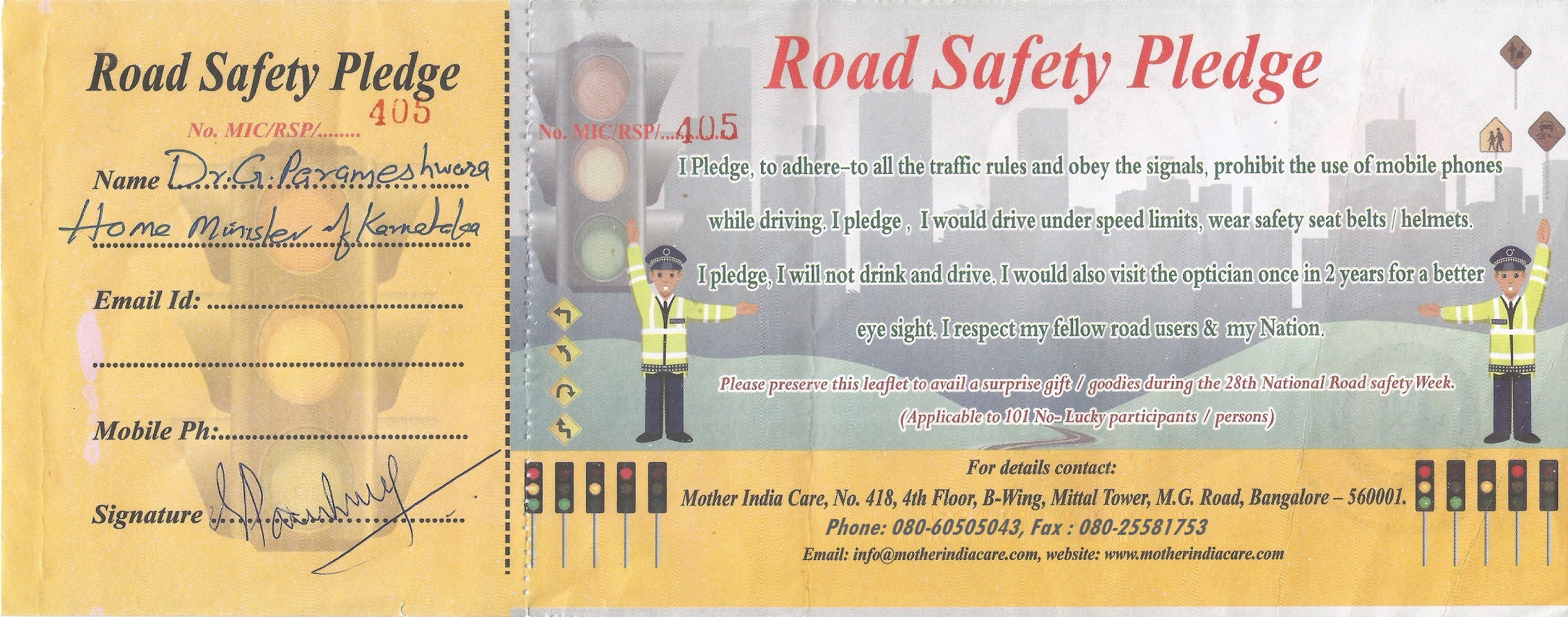Road Safety Pledge In Hindi Docx : 2,000 students sensitized about road safety - Times of India : Indian road safety campaign is leading youth engagement in road safety across the nation.